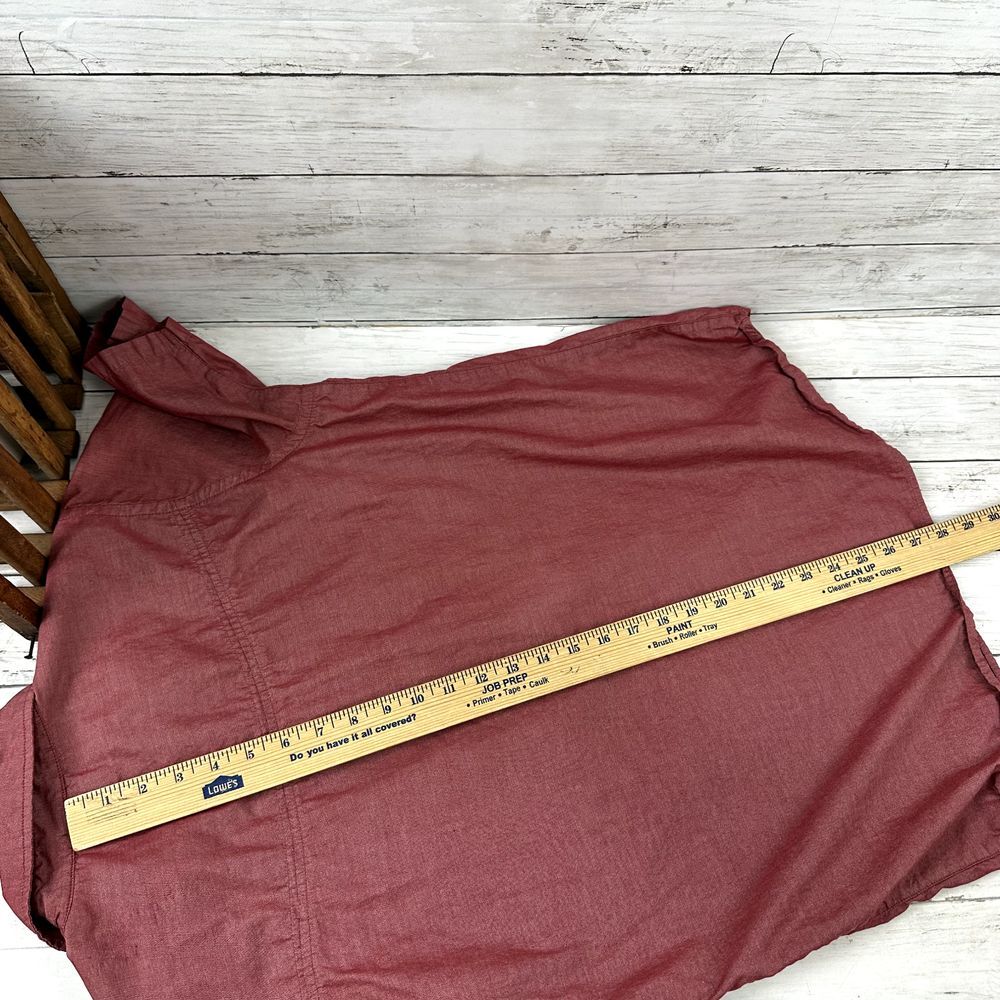 The North Face Short Sleeve‎ Button up Shirt Mens Red Size Medium Metallic - Picture 11 of 11